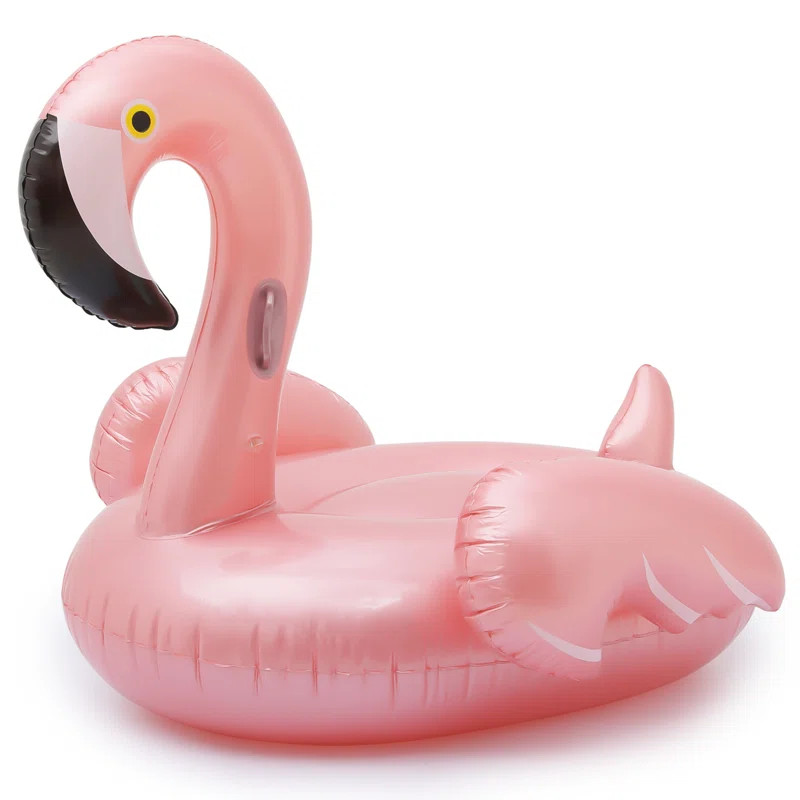 Giant Inflatable Flamingo Ride On Pool Float, Blow Up Pool Floatie w/ Valve, Swimming Floating Ra... | Wayfair North America