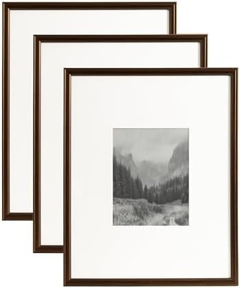 Kate and Laurel Adlynn Rectangle Picture Frame Set of 3; 16 x 20 matted to 8 x 10; Bronze; Vintag... | Amazon (US)