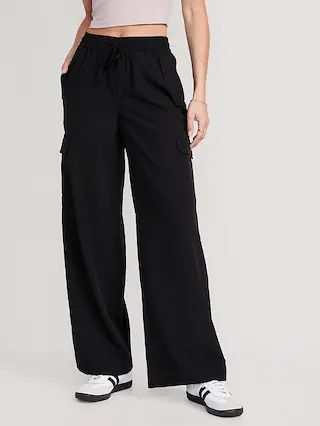 High-Waisted StretchTech Cargo Wide-Leg Pants for Women | Old Navy (US)