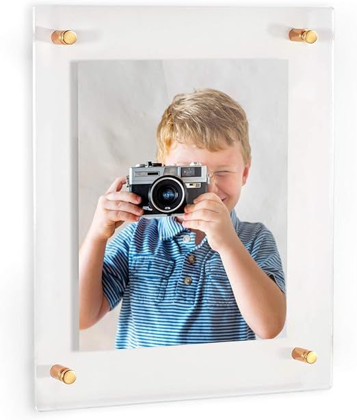 Amazon.com - ArtToFrames Floating Acrylic Frame for Pictures Up to 16x20 inches (Full Frame is 20... | Amazon (US)