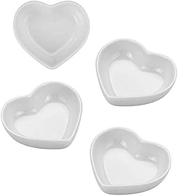 Super Cute heart shape Ceramic Sauce Dish,Mini Side Seasoning Dish,Condiment Dishes/Sushi Soy Dip... | Amazon (US)