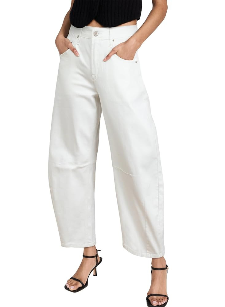 Sidefeel Women's Barrel Jeans Wide Leg Vintage Mid Rise Y2k Baggy Boyfriend Ankle Denim Pants | Amazon (US)