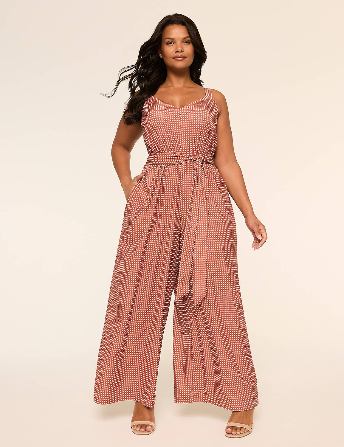 Sleeveless Tie-Waist Jumpsuit | Lane Bryant (US)