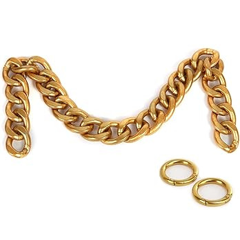 Xiazw DIY Heavy Chunky Aluminum Metal Purse Handle Bag Chains Charms Straps Replacement Handbag Acce | Amazon (US)