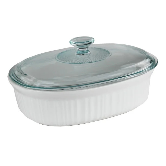 Corningware French White 2.5 Quart Oval Baking Dish with Glass Lid | Walmart (US)