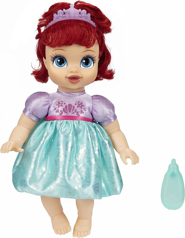 Disney Princess Ariel Baby Doll with Baby Bottle & Tiara | Amazon (US)