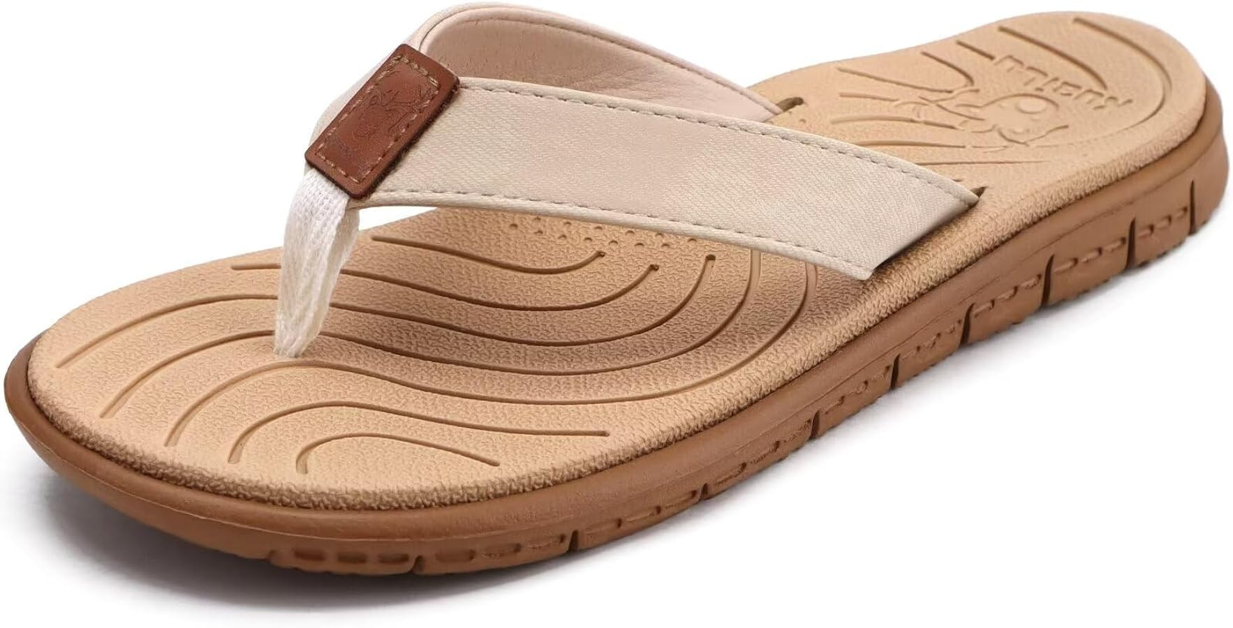 KuaiLu Casual Flip Flops for Women Lightweight Cushion Summer Beach Sandals | Amazon (US)