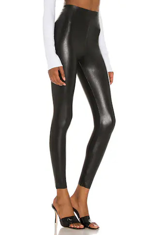 Commando 7/8 Faux Leather Legging in Black from Revolve.com | Revolve Clothing (Global)