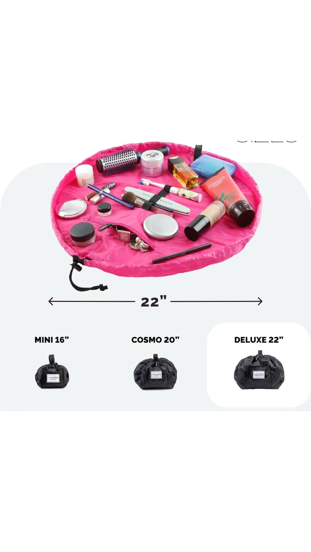 Drawstring Cosmetic & Makeup Bag w/Zipper Pocket, Makeup Loops & More. Machine Washable Makeup Bag for Travel

#LTKBeauty #LTKTravel #LTKSaleAlert