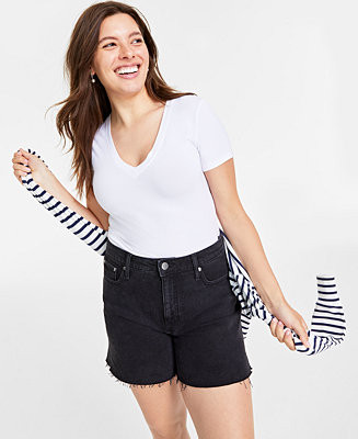 On 34th Women's Modal V-Neck T-Shirt, Created for Macy's - Macy's | Macy's