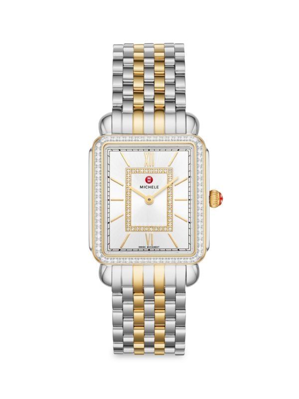 29MM Two-Tone Stainless Steel & Diamond Bracelet Watch | Saks Fifth Avenue OFF 5TH