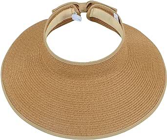 Simplicity Women's UPF 50+ Wide Brim Roll-up Straw Sun Hat Sun Visor | Amazon (US)