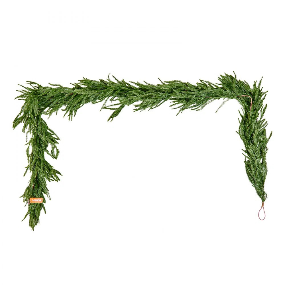 Christmas Garland, 9-FT Realistic Norfolk Pine Garland, Evergreen Real Touch Artificial Faux Gree... | Wayfair North America