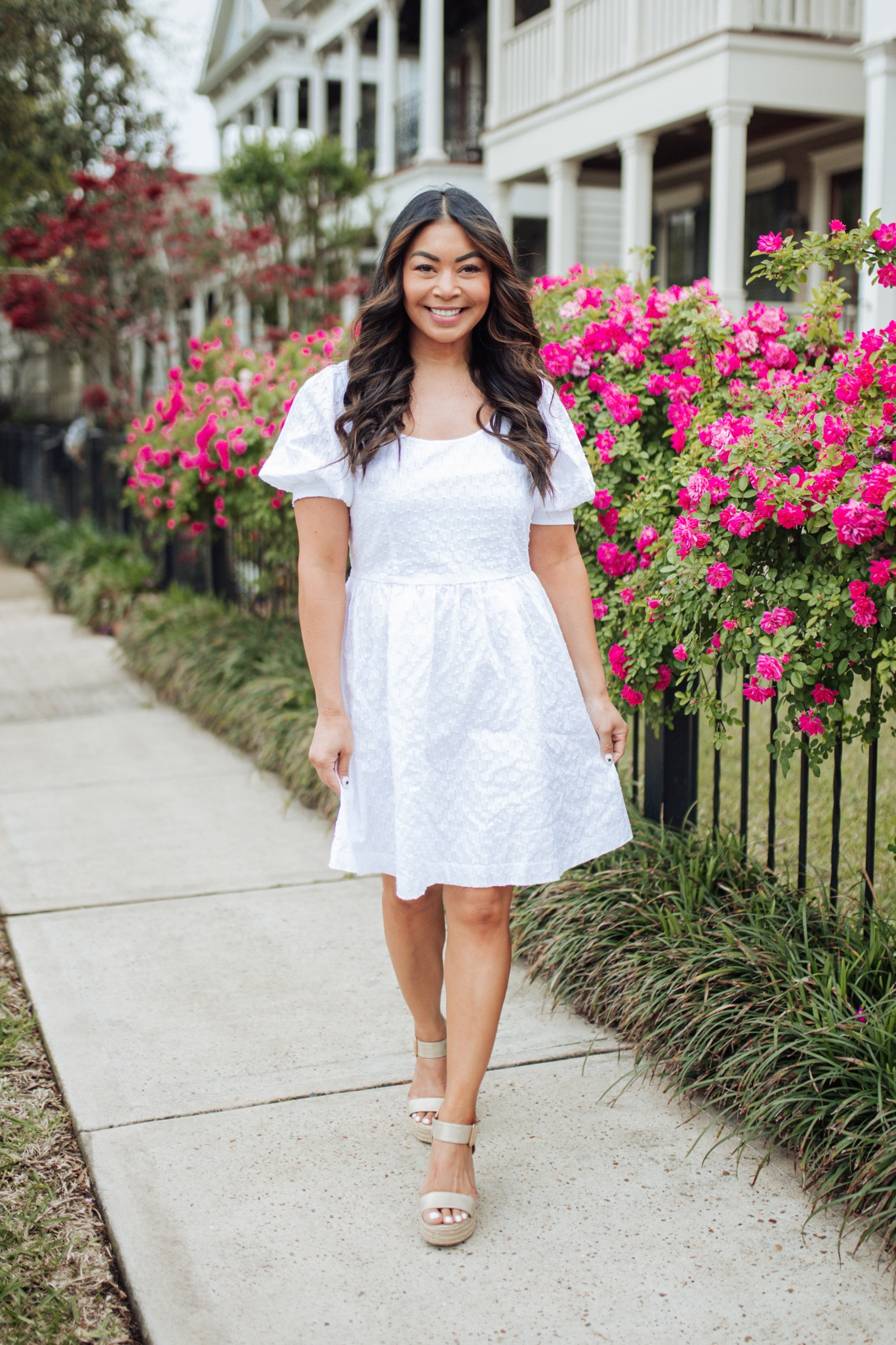 Wearing a 4 petite in this white dress from loft 

#LTKsalealert #LTKunder100
