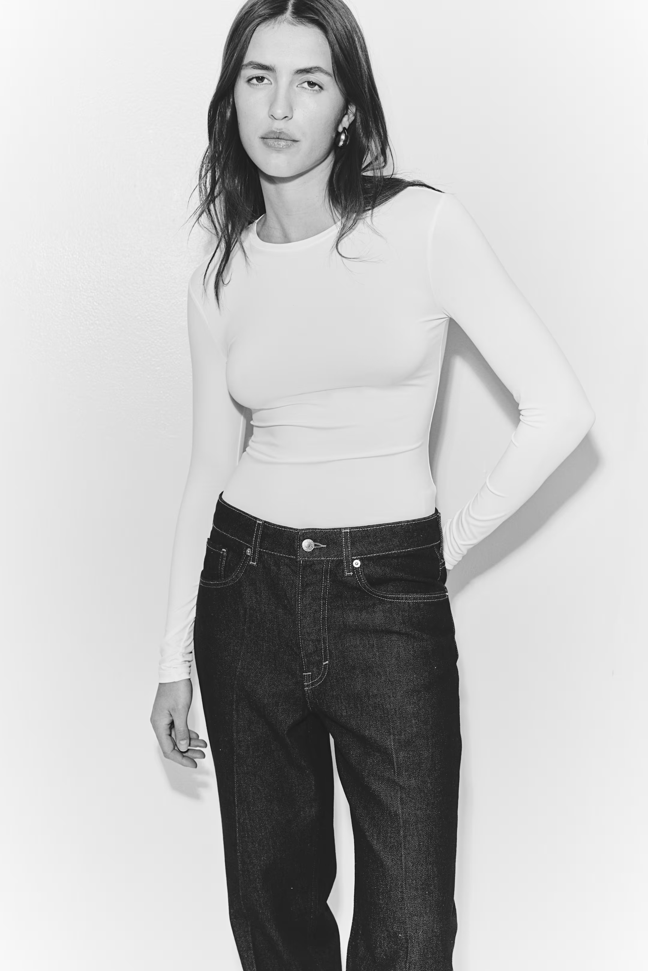 Long-sleeved microfibre top | H&M (UK, MY, IN, SG, PH, TW, HK)