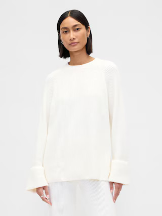 CashSoft Shaker-Stitch Boyfriend Sweater | Gap (US)