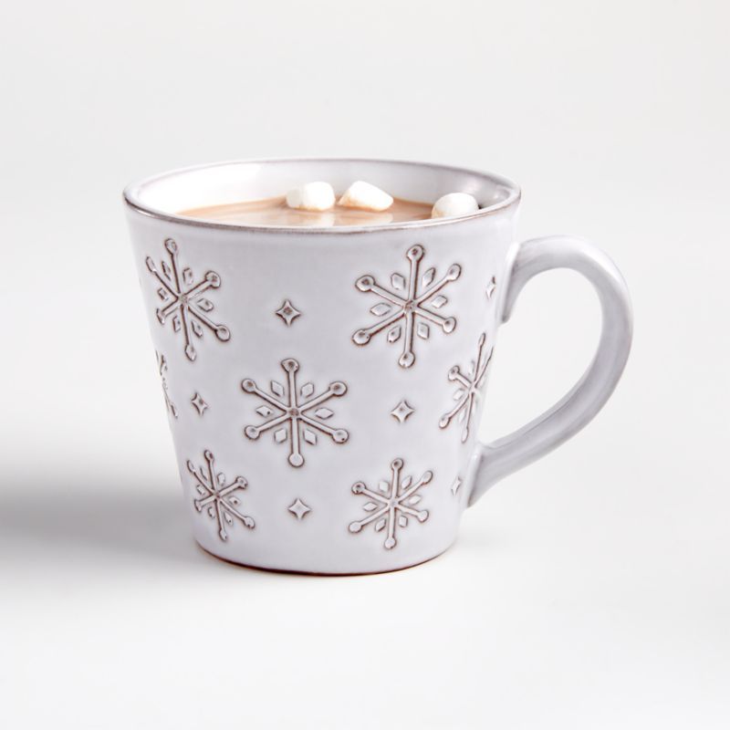 Stamped Snowflake Mug + Reviews | Crate and Barrel | Crate & Barrel