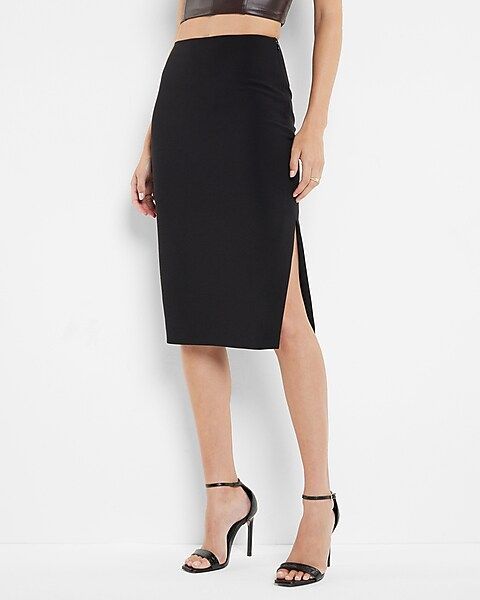 Super High Waisted Midi Pencil Skirt | Express