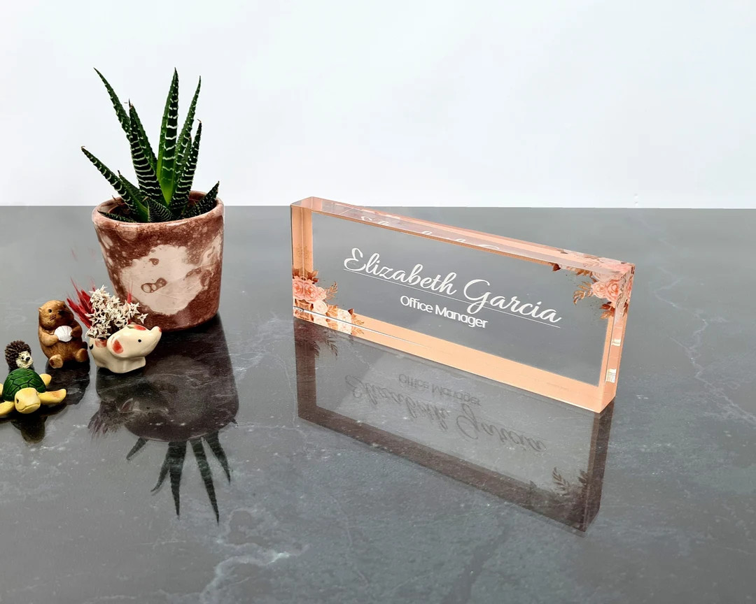 Desk Plaque  Name Plate for Desk Personalized Acrylic Gift  - Etsy | Etsy (US)