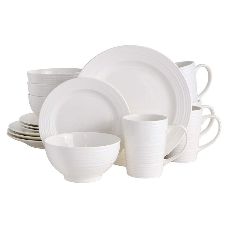 Gibson Home Amelia Court Microwave and Dishwasher Safe Timeless 16 Piece Dinnerware Set with Whit... | Target