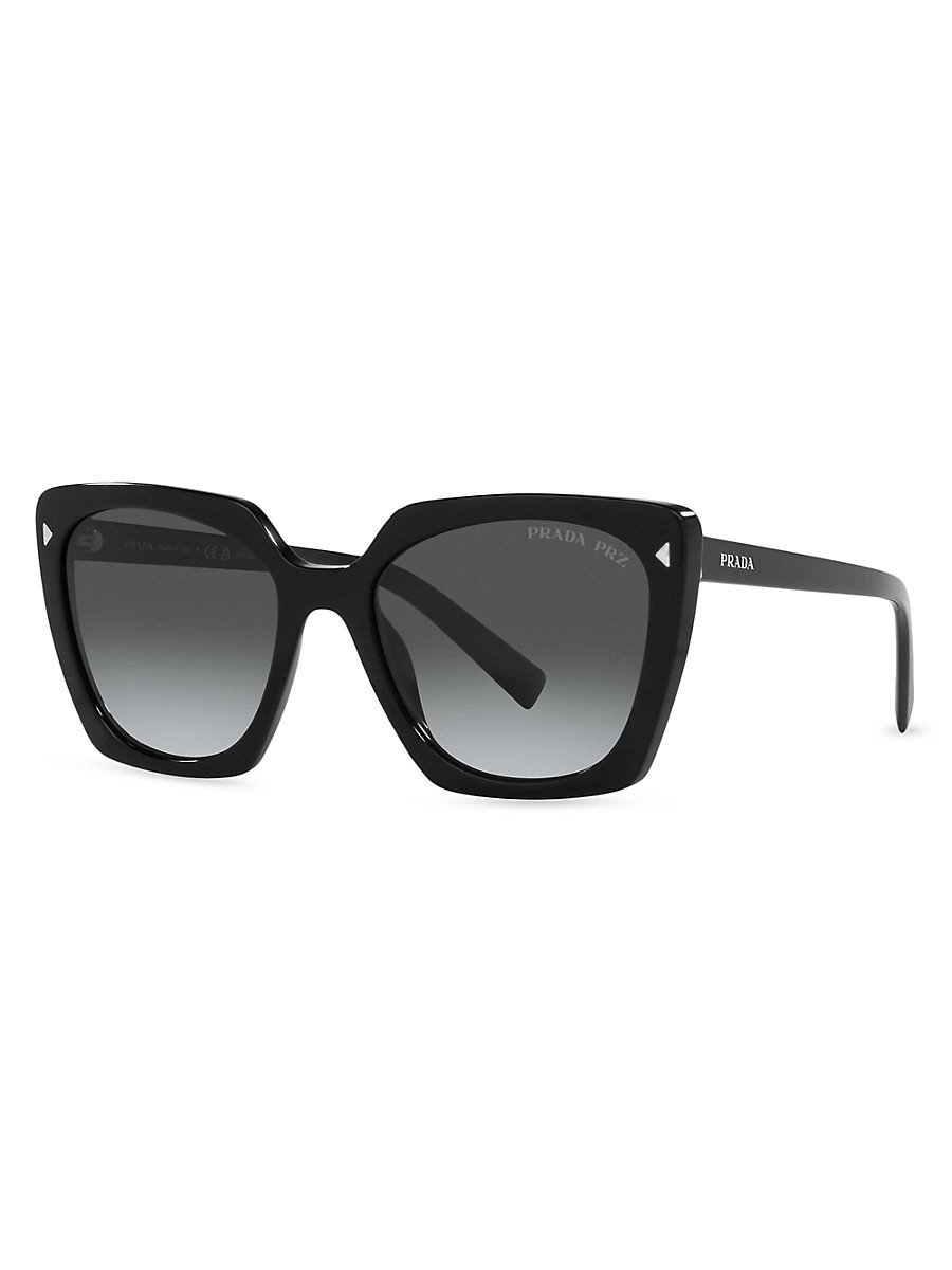 Women's 47MM Square Sunglasses - Black | Saks Fifth Avenue