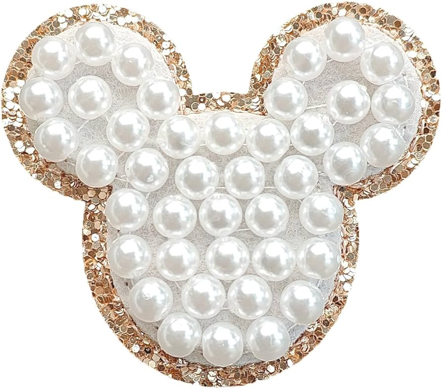Iron on Pearl Patches, Cute Cartoon Self-Adhesive Sticker Patch, DIY Iron Patches for Bags, Jacke... | Amazon (US)