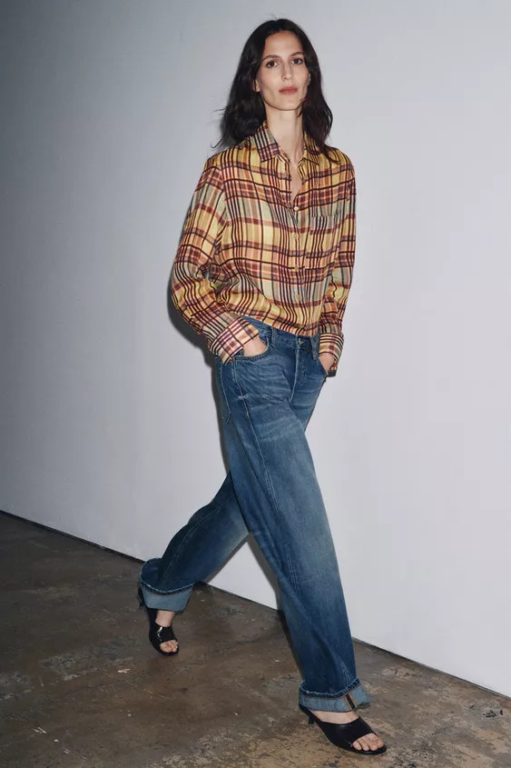 ZW COLLECTION BAGGY LOW-RISE JEANS | Zara UK