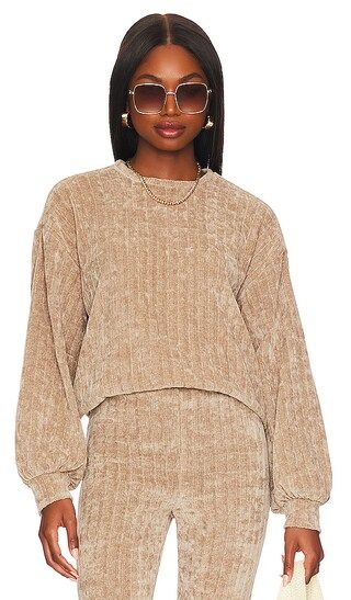 Shea Chenille Sweater in Mocha Latte | Revolve Clothing (Global)