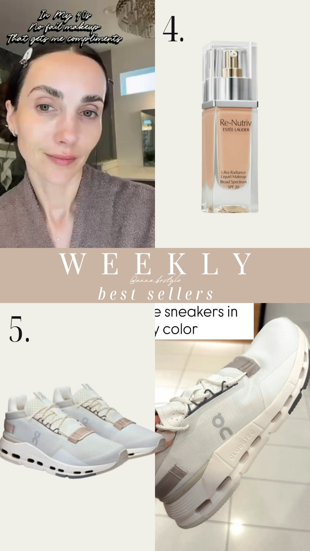 Weekly best sellers, sneakers, the best foundation, mature skin makeup, foundation for mature skin, annabrstyle.

#LTKOver40 #LTKBeauty