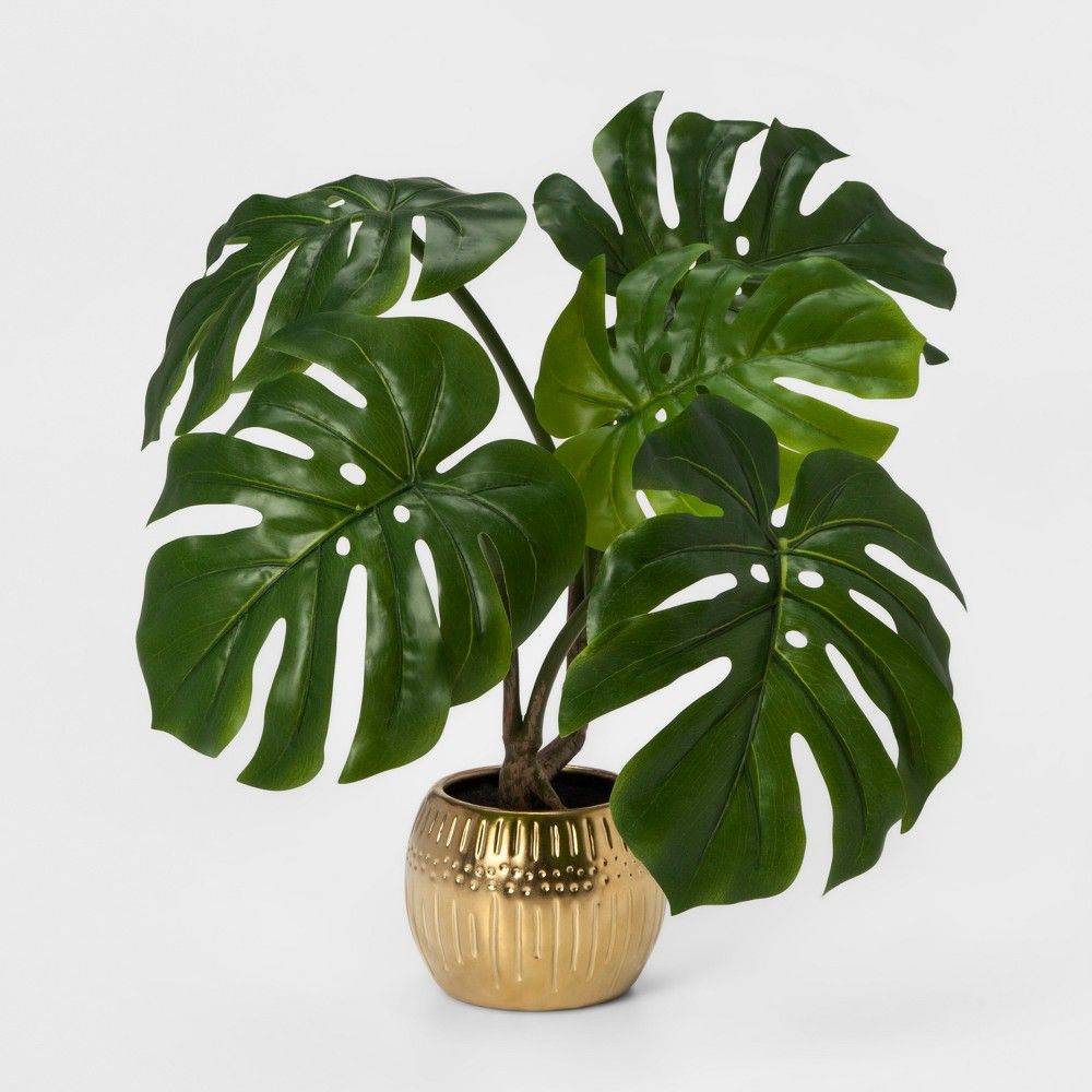 Artificial Palm Leaf Plant in Gold Base - Opalhouse | Target