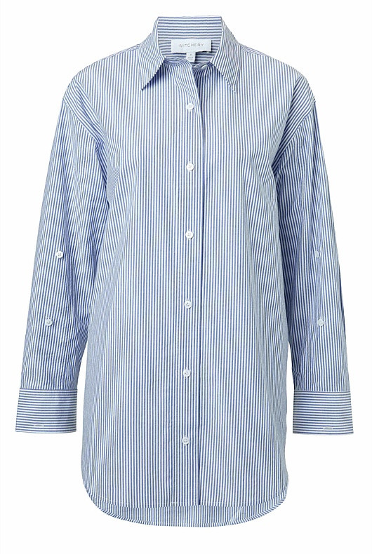 Modern Stripe Cotton Shirt | Witchery (AU)