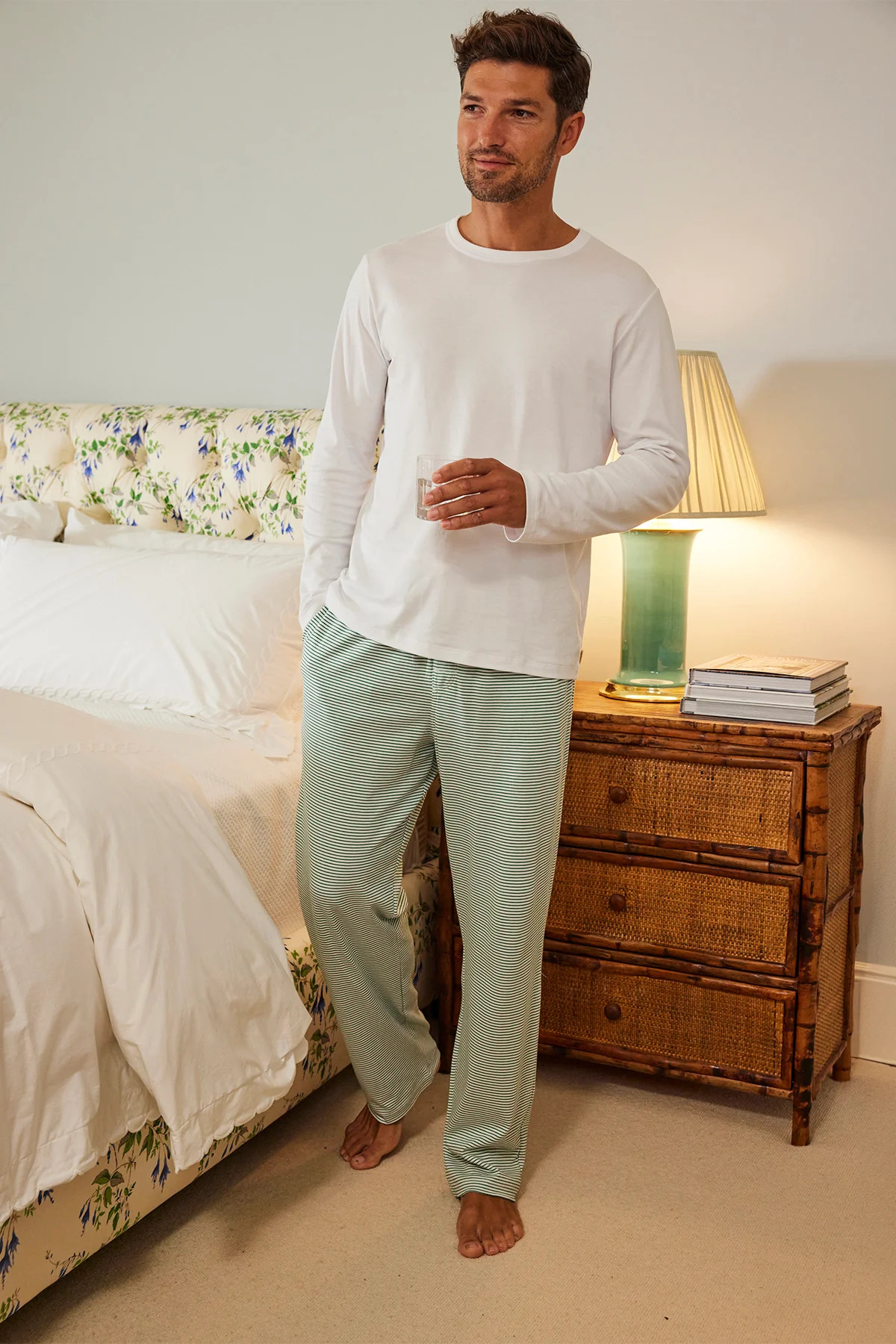 Men's Pima Sleep Pants in Classic Green | Lake Pajamas