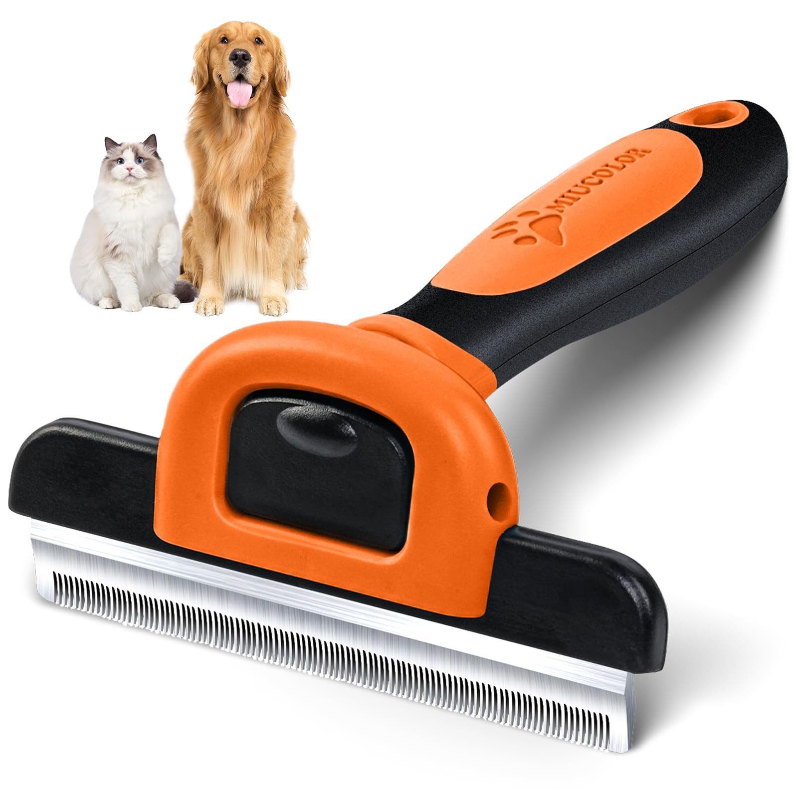 MIU COLOR Pet Grooming Brush, Deshedding Tool for Dogs & Cats, Effectively Reduces Shedding by up... | Amazon (US)