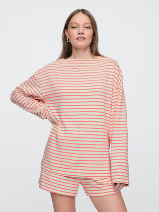 Oversized Boatneck Tunic Shirt | Gap Factory