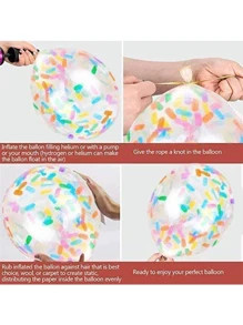 HomeHome & LivingEvent & Party SuppliesDecorationsBalloons10pcs 12 Inch Decorative Confetti Ballo... | SHEIN