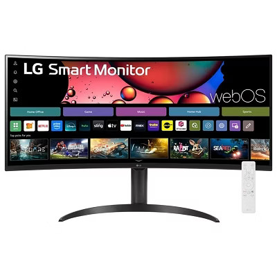 LG 34 Inch Smart Monitor WQHD 1440P Curved Screen 100Hz Adjustable Stand | Target