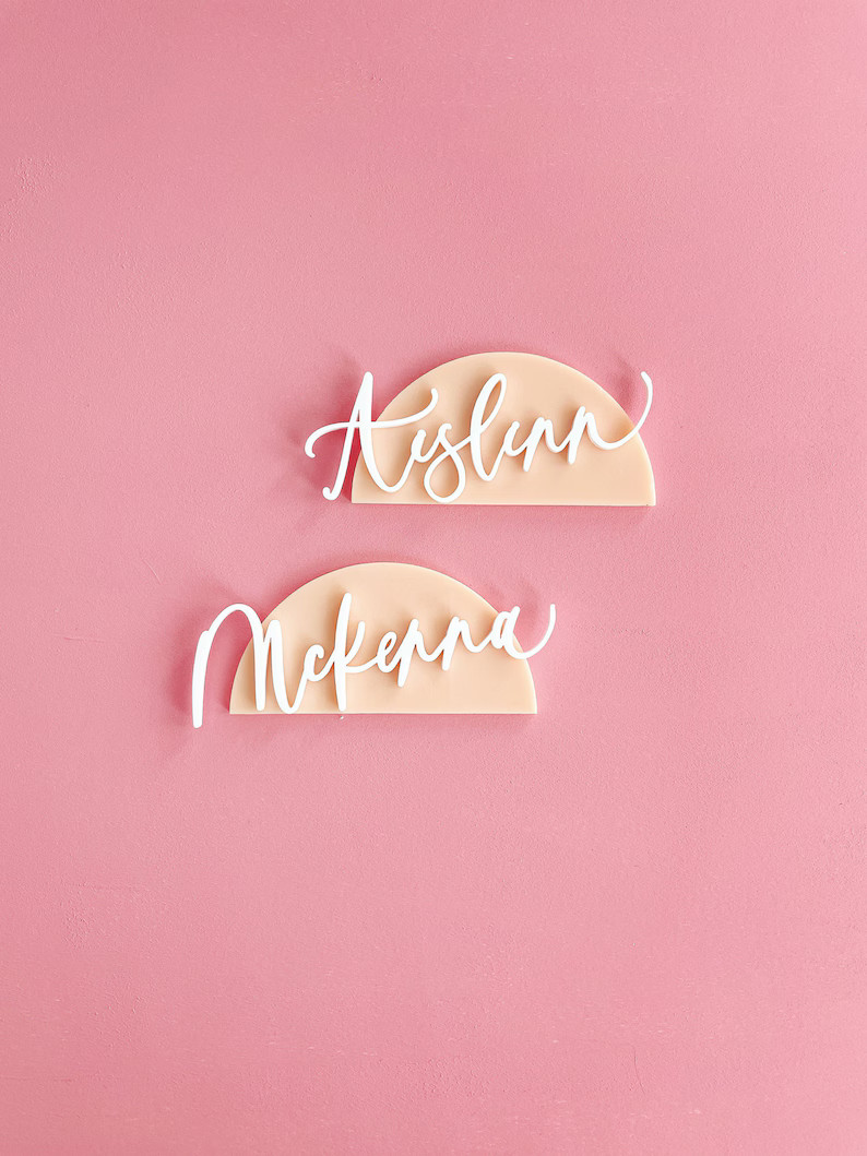 Acrylic Place Cards, Laser Cut Place Names, Laser Cut Names, Wedding Place Cards, Boho Wedding De... | Etsy (US)