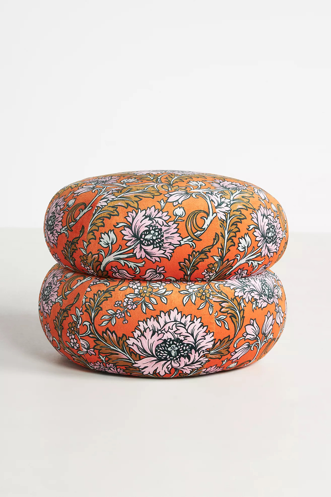 Jylin Velvet Muntz Ottoman | Anthropologie (US)