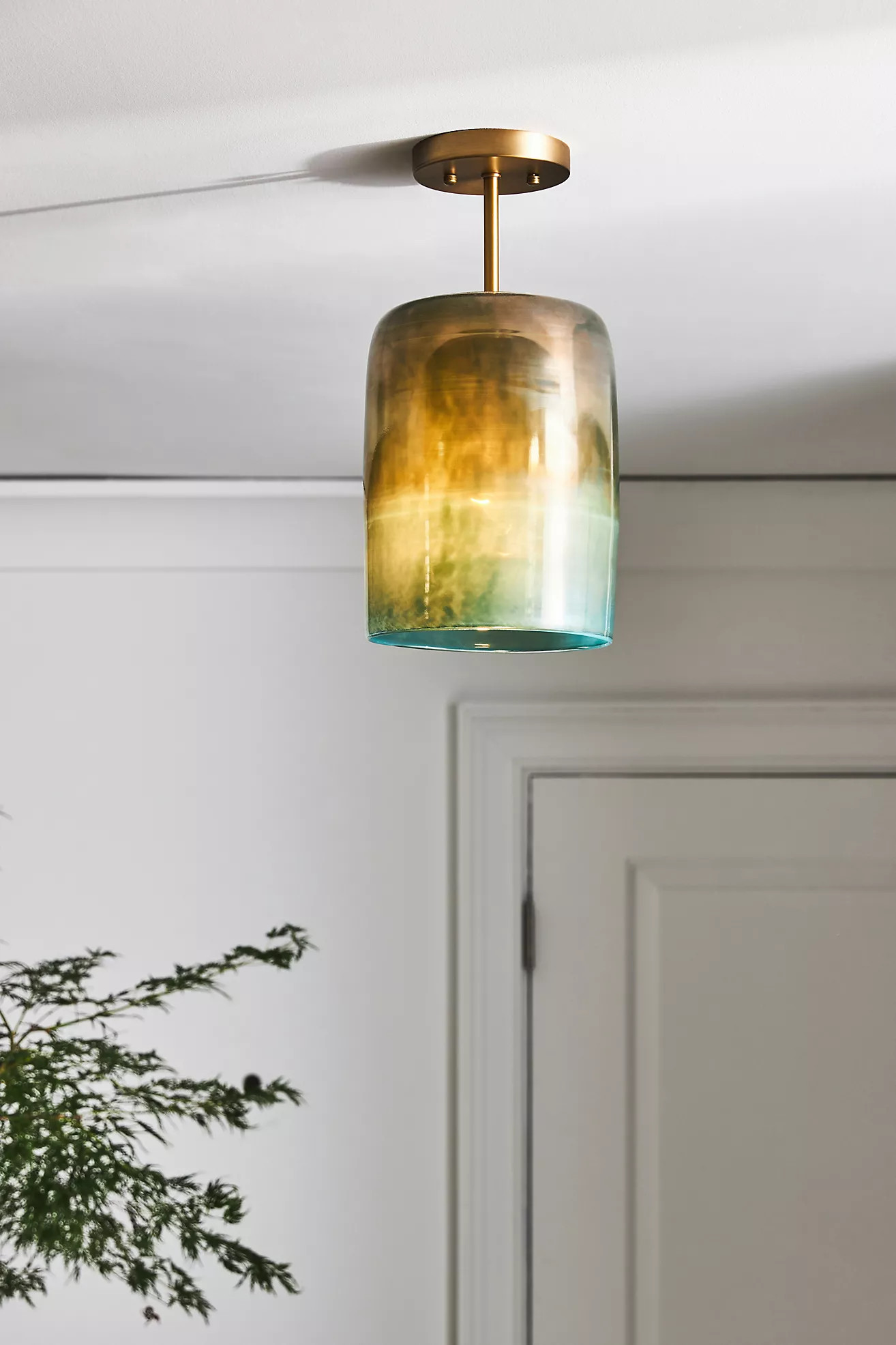 Soft Fog Glass Semi-Flush Mount | Anthropologie (US)