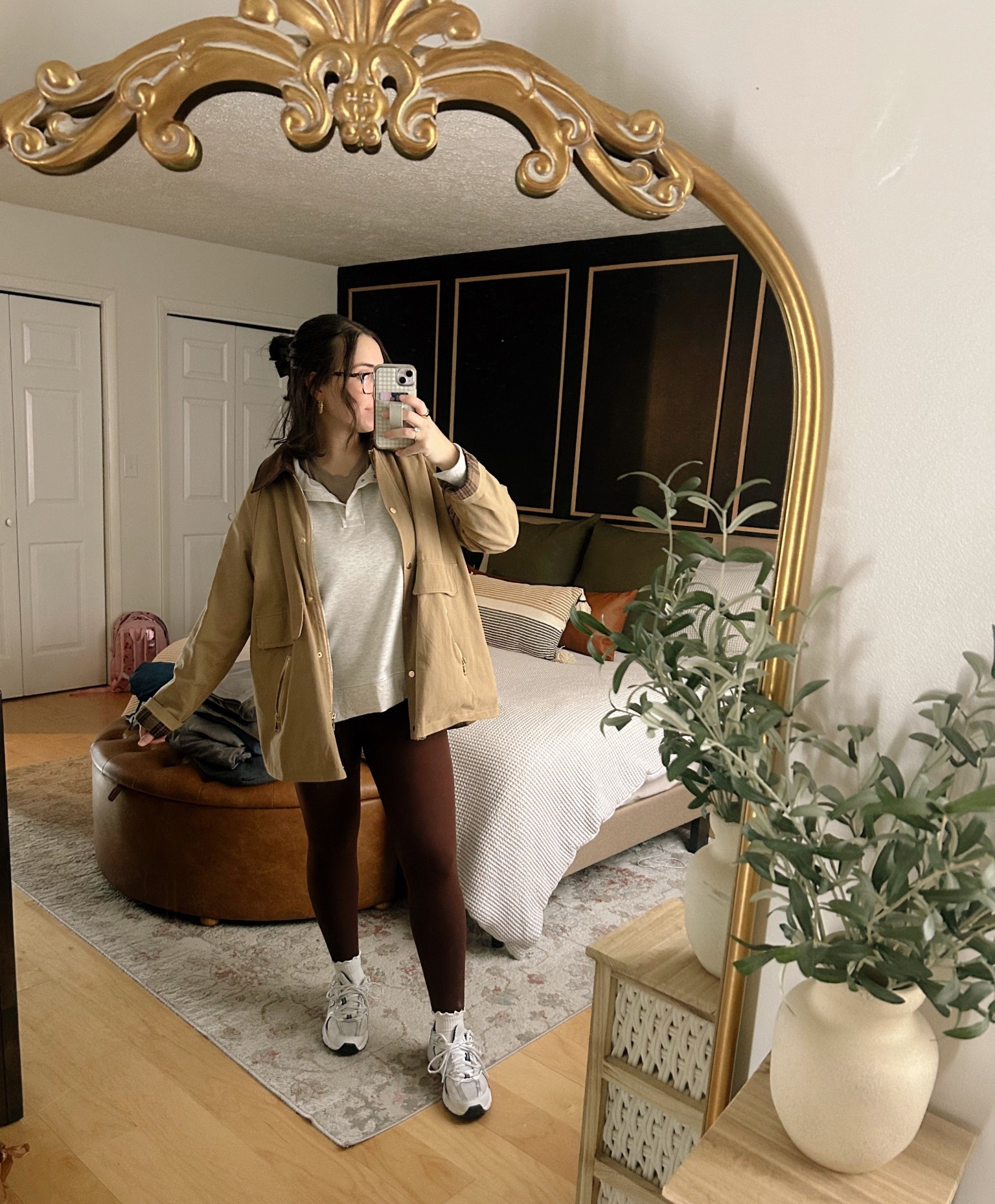 My cutie sweatshirt is under $35!!! 
Comfy winter outfit, free people lookalike, look for less 🩶🤎

Affordable, realistic, neutral Amazon outfit! Mom-approved! Oversized sweatshirt, brown leggings, New balance 530 tennis shoes outfit  

#LTKmomlife #LTKFindsUnder50 #LTKootd