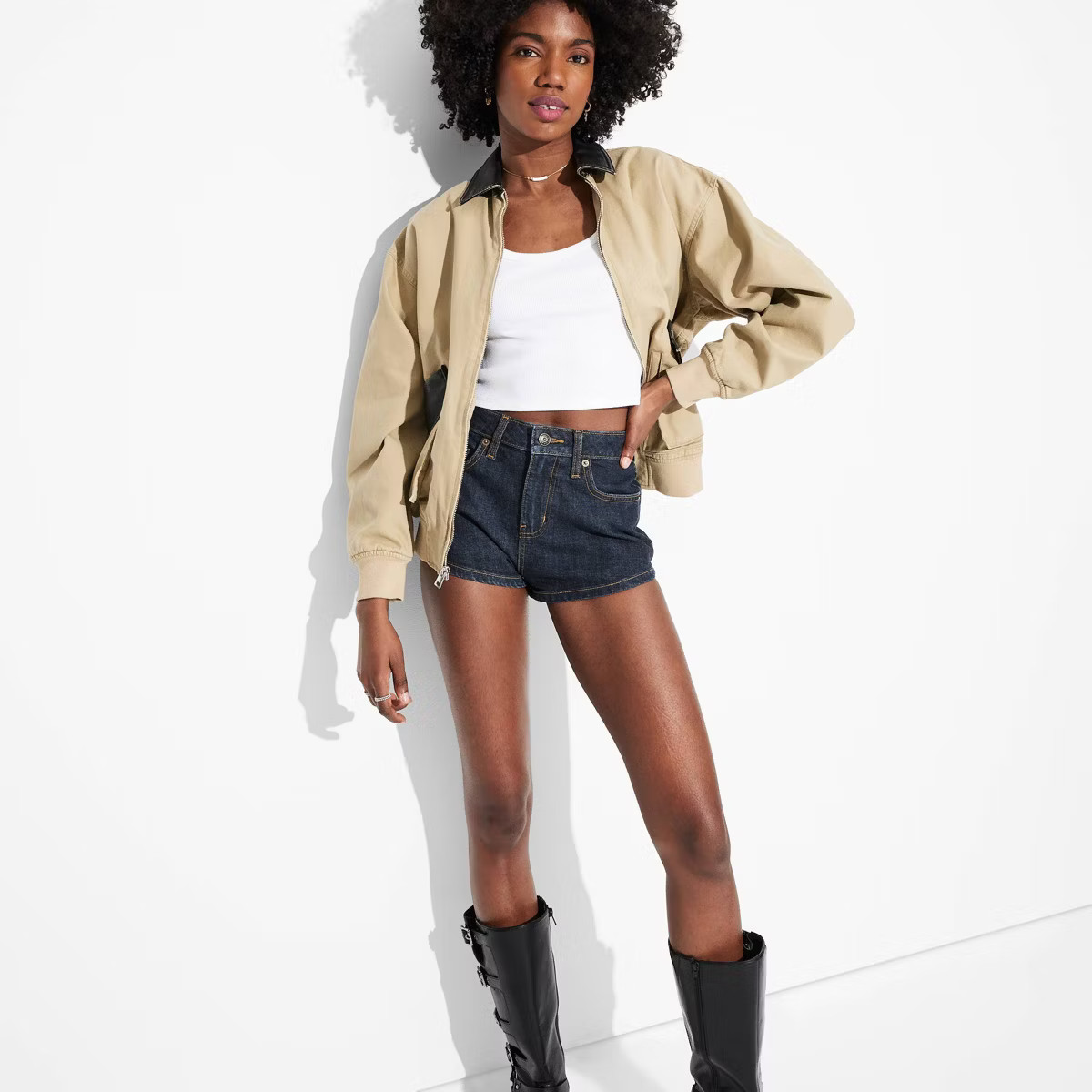 Women's High-Rise Micro Denim Shorts - Wild Fable™ Dark Wash | Target