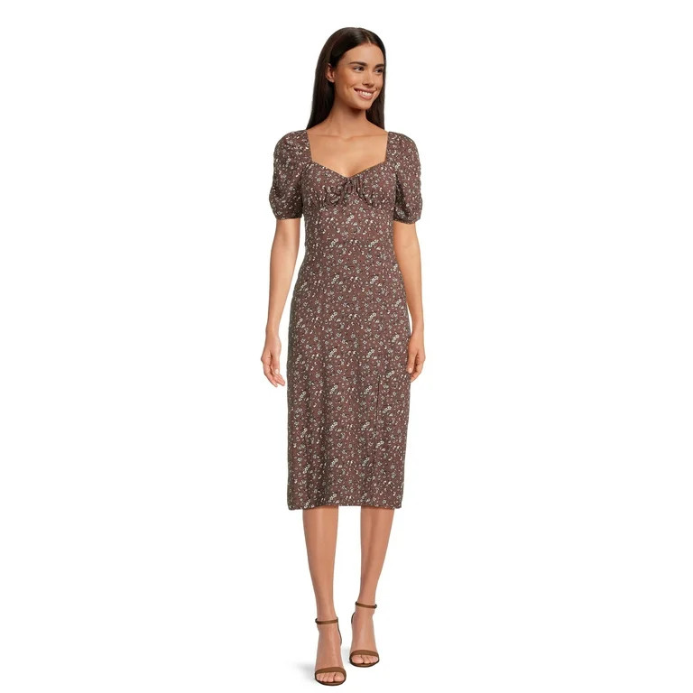 No Boundaries Juniors Woven Midi Dress | Walmart (US)