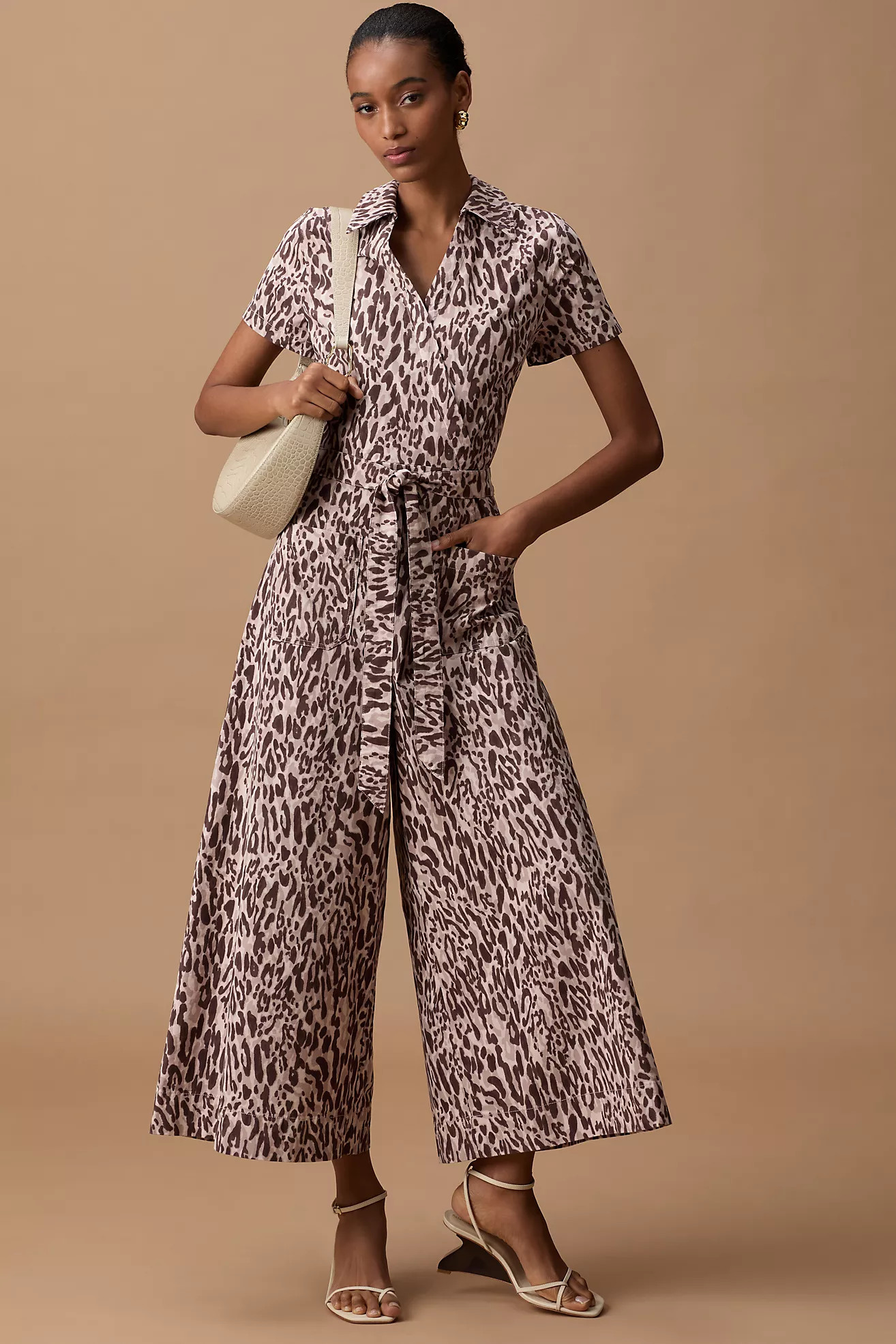 The Colette Wrap Jumpsuit by Maeve: Printed Linen Edition | Anthropologie (US)