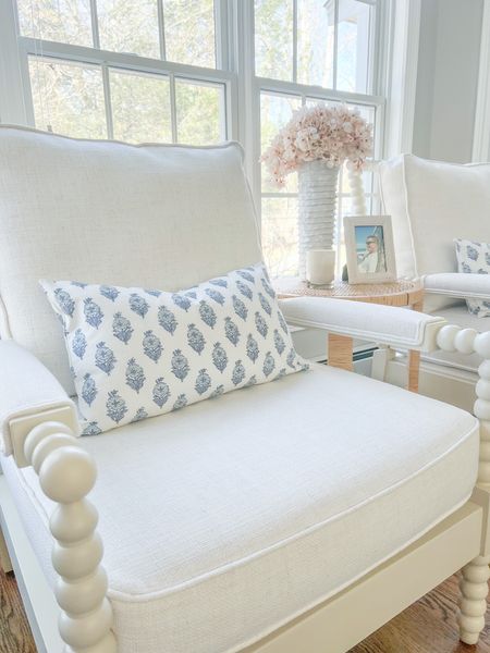 Had to share these new spring pillow covers that I purchased for the spindle chairs in my living room! I just adore this block print and these pretty covers come in multiple sizes!
- 
home decor, decor under 50, home decor under $50, coastal spring decor, spring decor under $50, spring decorations, spring home decorations, coastal decor, beach house decor, beach decor, beach style, coastal home, coastal home decor, coastal decorating, coastal interiors, coastal house decor, home accessories decor, coastal accessories, beach style, blue and white home, blue and white decor, neutral home decor, neutral home, natural home decor, spring pillows, block print pillows, spring etsy pillows, lumbar pillows, accent chairs, living room chairs, coastal accent chairs, white chairs, hydrangea stems, white vases, textured vases, coastal vases, spring flowers, spring florals, afloral stems, woven picture frames, side table styling, woven side tables, serena & lily dupe, looks for less, designer look for less, target furniture, wayfair furniture, living room ideas, coastal living room furniture, neutral living room furniture

#LTKstyletip #LTKhome #LTKunder100