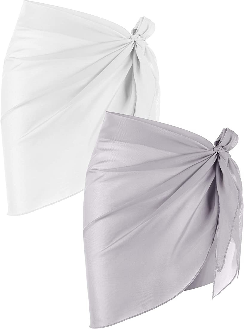 Chuangdi 2 Pieces Sarong Coverups for Women Bathing Suit Wrap Swimsuit Skirt Beach Bikini Cover U... | Amazon (US)