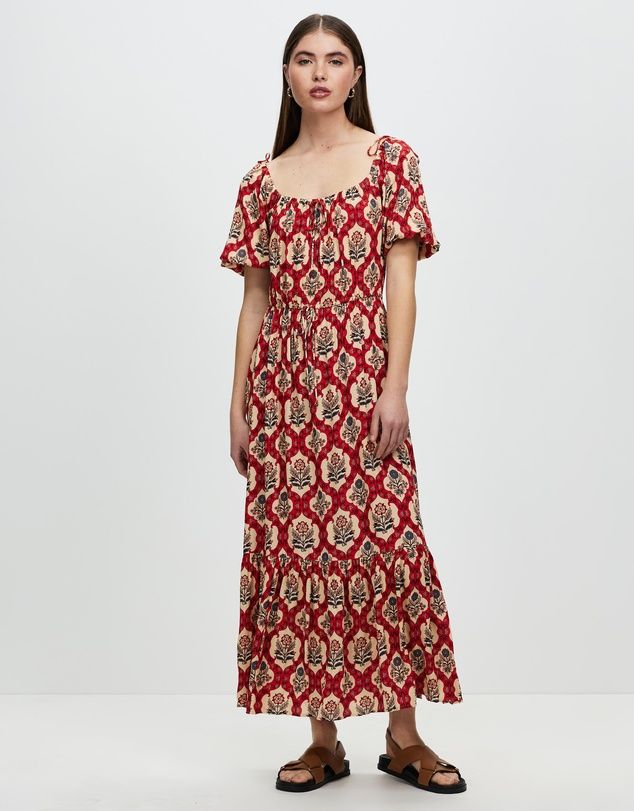 Lunara Mirella Short Sleeve Maxi Dress | THE ICONIC (AU & NZ)