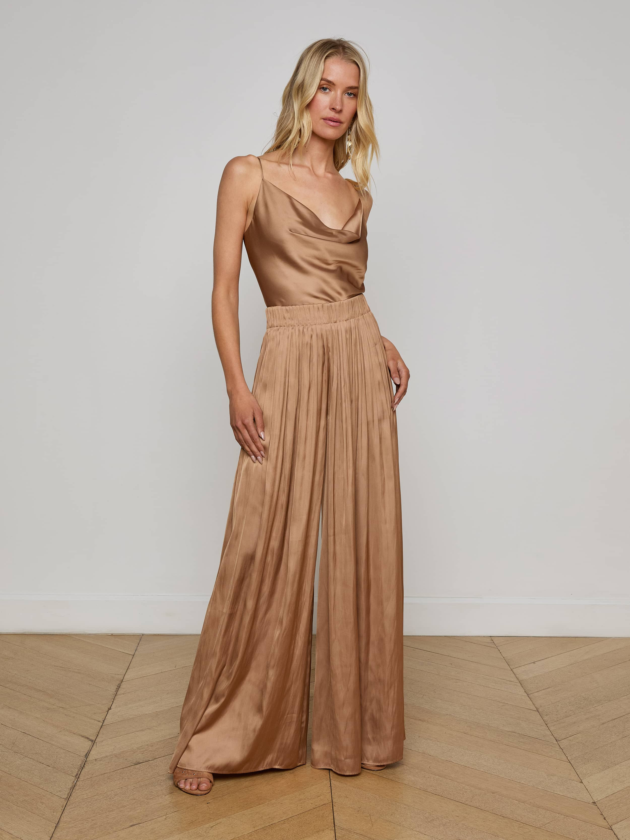 L'AGENCE - Haylo Satin Pant in Ginger Snap | L'Agence