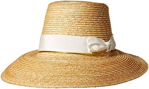 Gottex Women's Layla Fine Milan Sunhat Packable, Adjustable and UPF Rated, Natural/White, One Size | Amazon (US)
