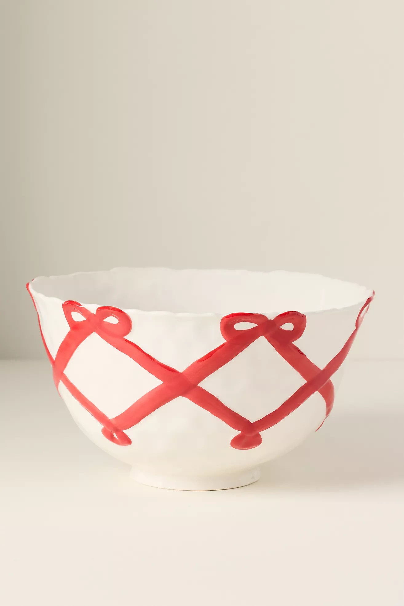Benedita Bow Ceramic Stoneware Serve Bowl | Anthropologie (US)