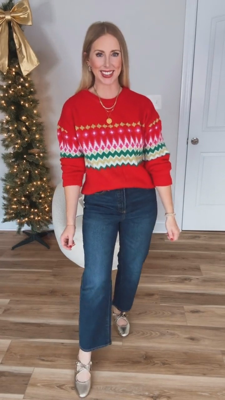 Walmart outfit, fair isle sweater 

#LTKFindsUnder50 #LTKHoliday